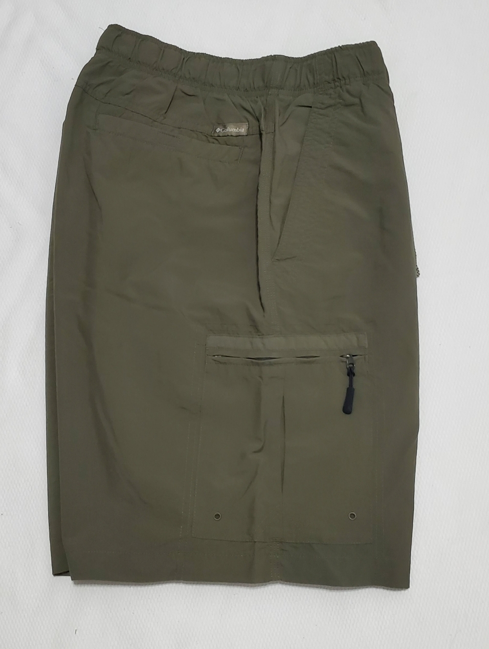 Columbia Belted Hiking Trail Cargo Shorts Olive Green Mens Large